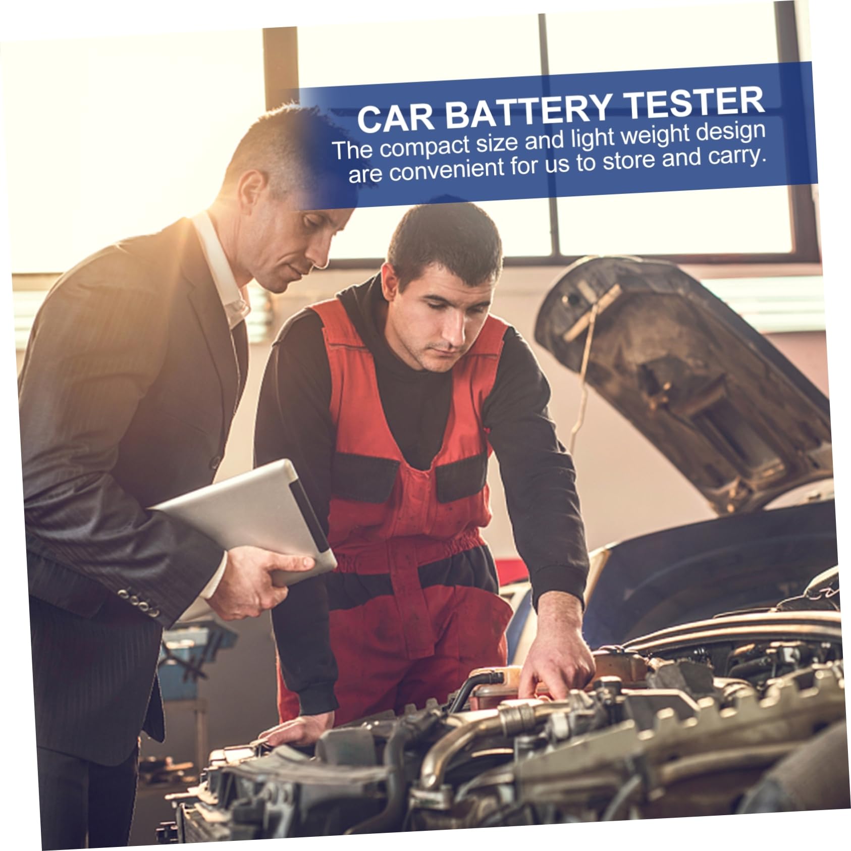 Comprobador de Batería de Coche 12 V de Plástico, Analizador