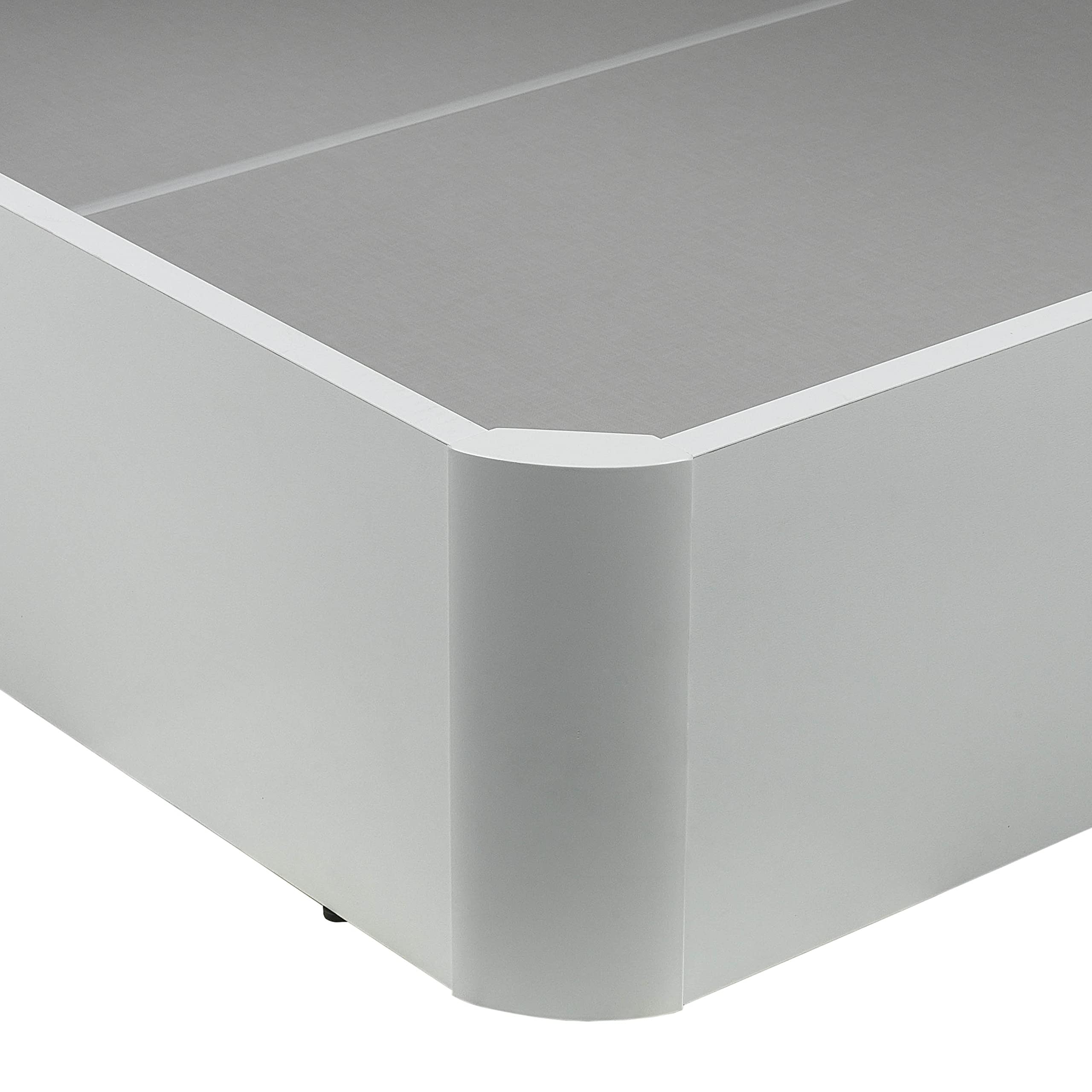 PIKOLIN Canapé Abatible de Madera con Gran Capacidad | Montaje y Retirada Usado Incluido | Esquinas Delanteras Redondeadas | 150x190 | Color Blanco | 32 cm Altura | AIRBOX