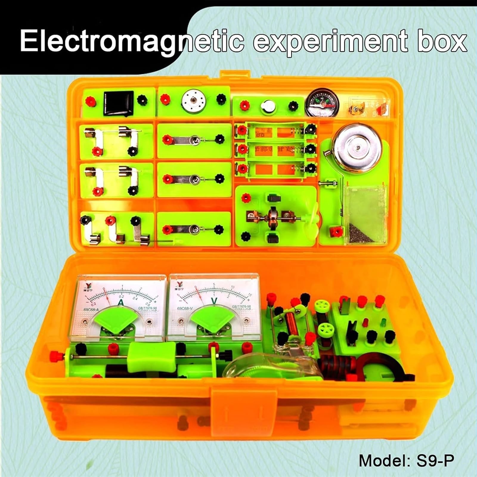 Scatola Completa For Esperimenti Di Elettromagnetismo Fisica, Kit Test For Circuiti In Serie E In Parallelo, Apparato Elettrico Staccabile Con Terminali Rapidi A Molla For