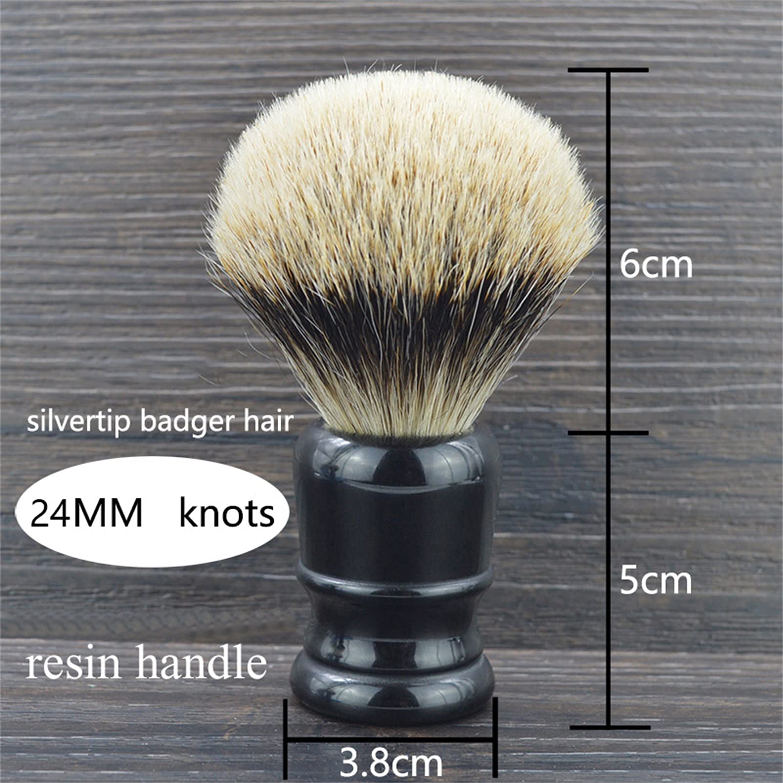 AnSafe Pennello da Barba Fatto a Mano Tasso Capelli Barba Pennello in Schiuma Portatile Manico in Resina Pennello da Barba Bagnato