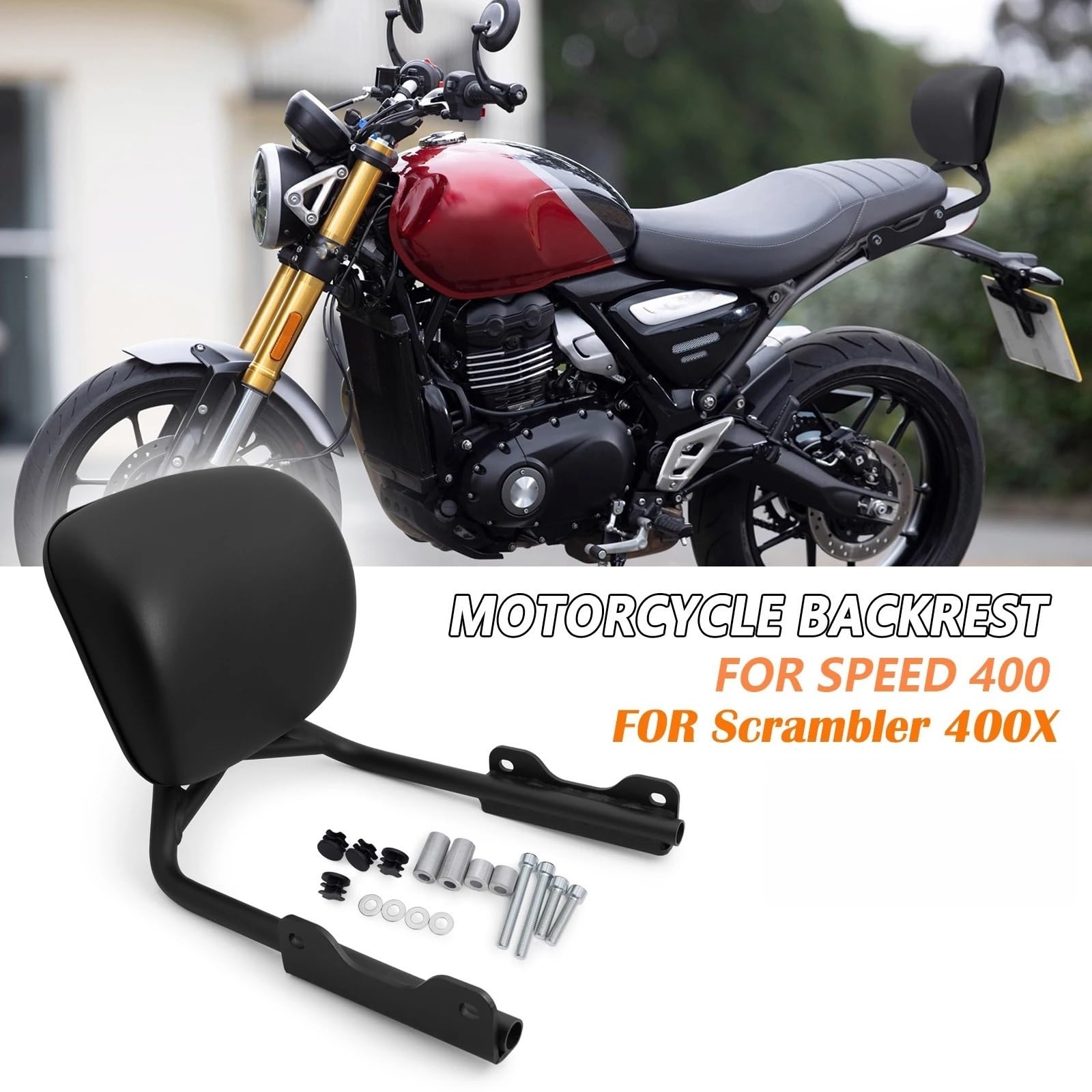 passeggero rimovibile Fit For Speed ​​​​400 Scrambler 400X 2024-2025 staffa regolabile per schienale passeggero moto Accessori