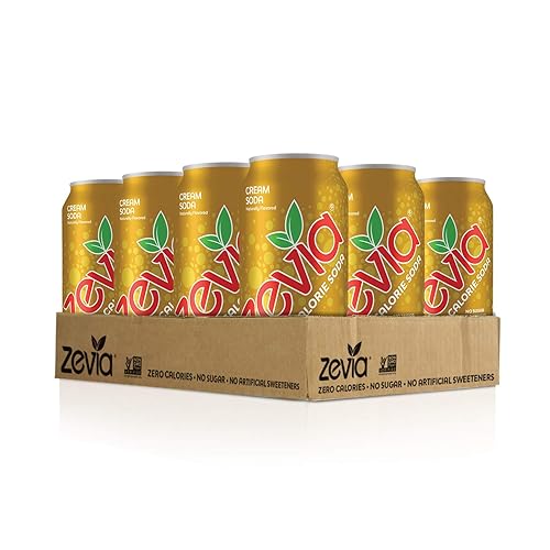 Miniatura 6 de Zevia Soda sin calorías, cerveza de raíz de jengibre y soda crema, latas de 12 y 16 onzas