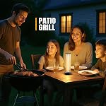 Indoor Outdoor Table Lamp Cordless,Rechargeable Battery Powered Lamp 3-Mode Touch Dimmable,IP54 Waterproof Portable Lamp for Bedside Reading,Patio Grill,Gazebo Party,Camping (Gray, 1 PCS)