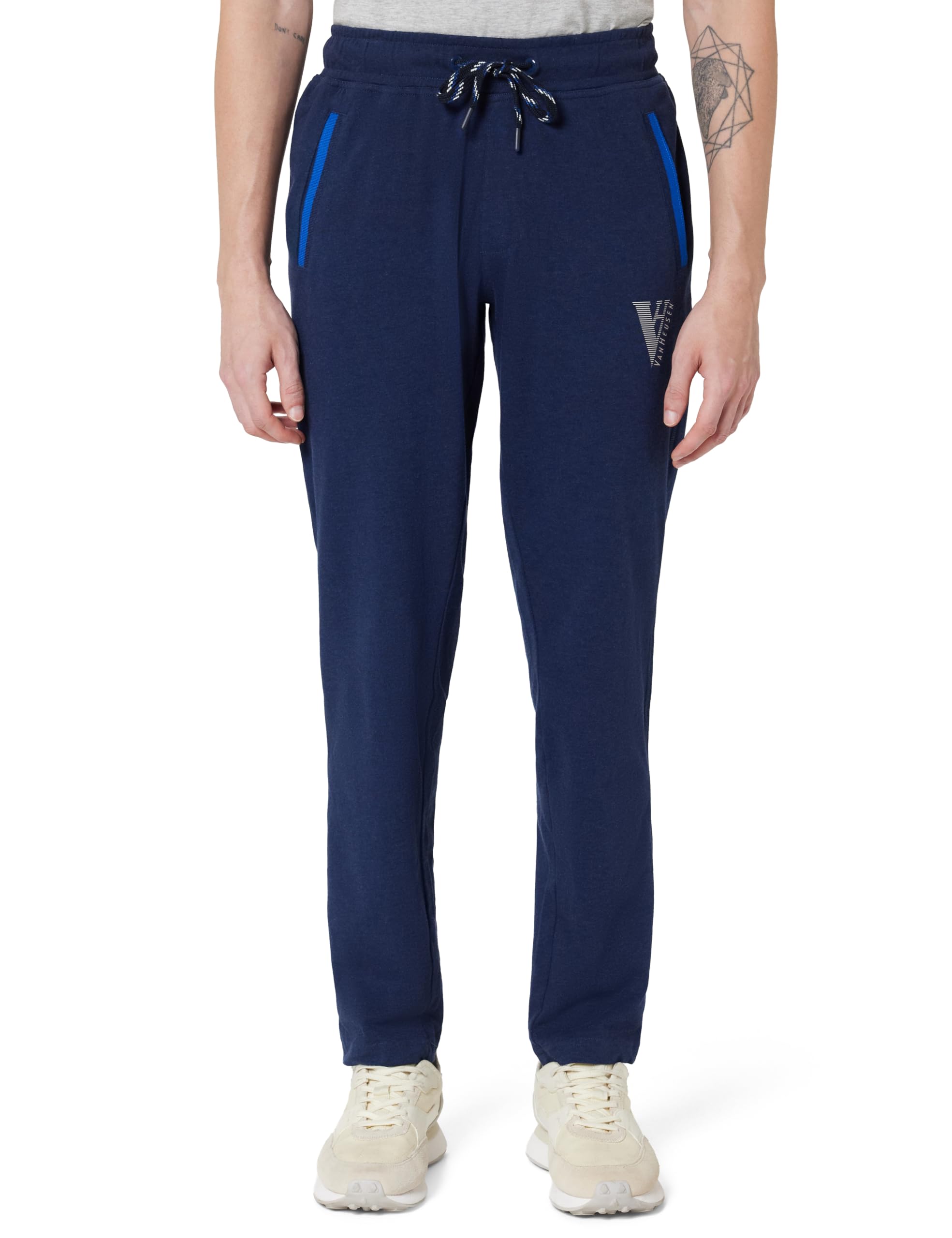 Men's Regular Fit Mid Rise Athleisure Trackpants - Cotton Rich - Smart Tech, Easy Stain Release, Anti Stat, Ultra Soft, Moisture Wicking