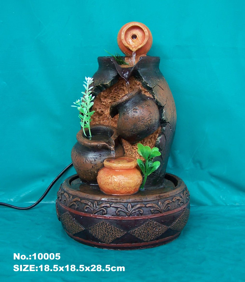 Feng Shui Import Water Fountain with Pot Shape Design