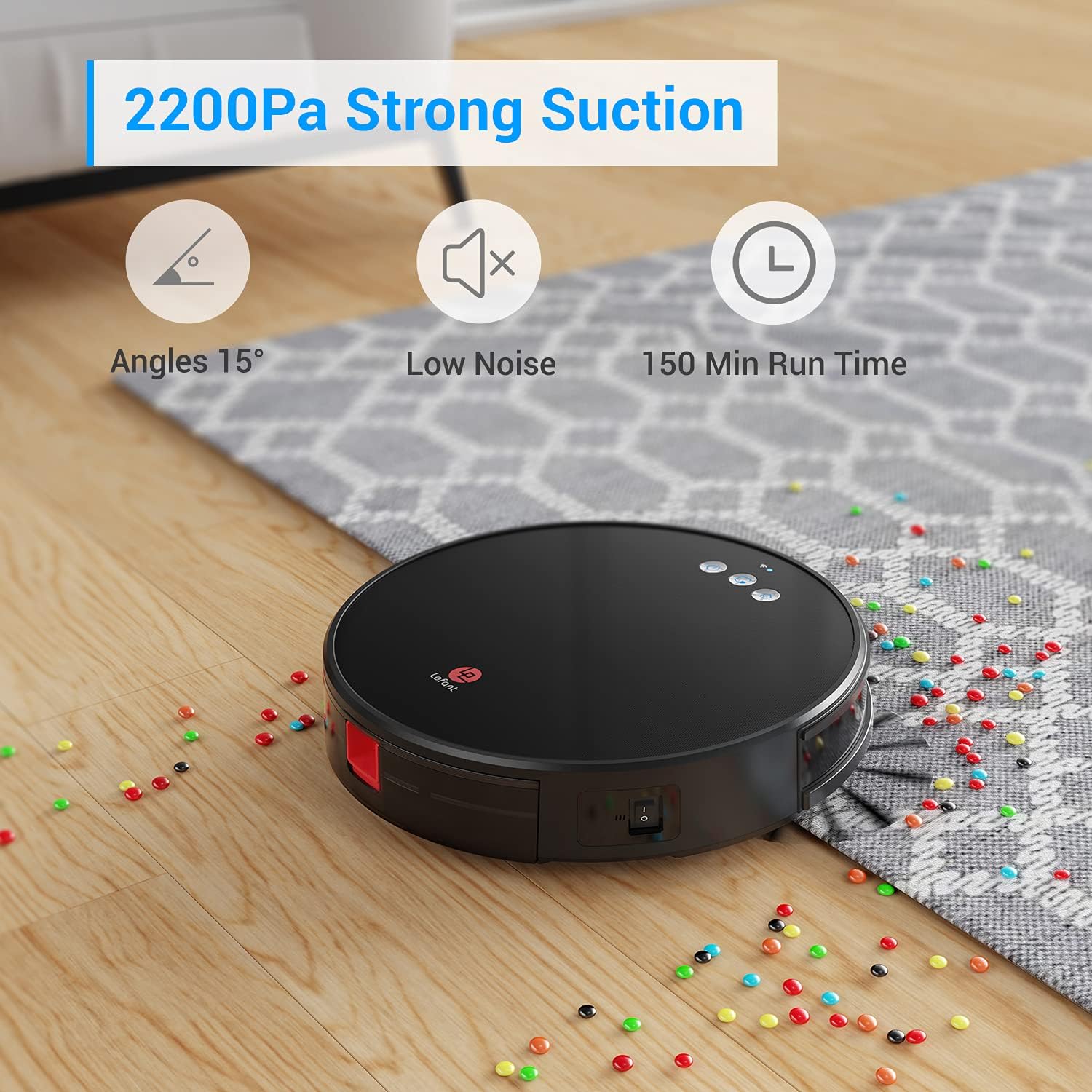 Buy Lefant Robot Vacuum and Mop, Robotic Vacuum Cleaner with 2200Pa  Suction, Smart Navigation, 150 Mins Runtime, Works with Alexa and Google  Assistant, Self-Charging, Ideal for Pet Hair,Floor,Carpet（U180 Online in  Uzbekistan. B08RDGTMQX
