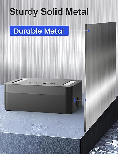 Miniatura 10 de STARSIKI Caja de bloqueo de teléfono de metal con temporizador, contenedor de bloqueo temporizado con bloqueo para niños, carga USB C, aviso de