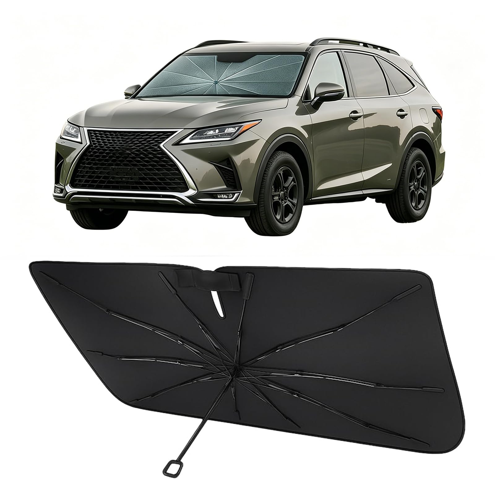 Proadsy Custom Fit Windshield Sun Shade Umbrella for 2016-2022 Lexus RX