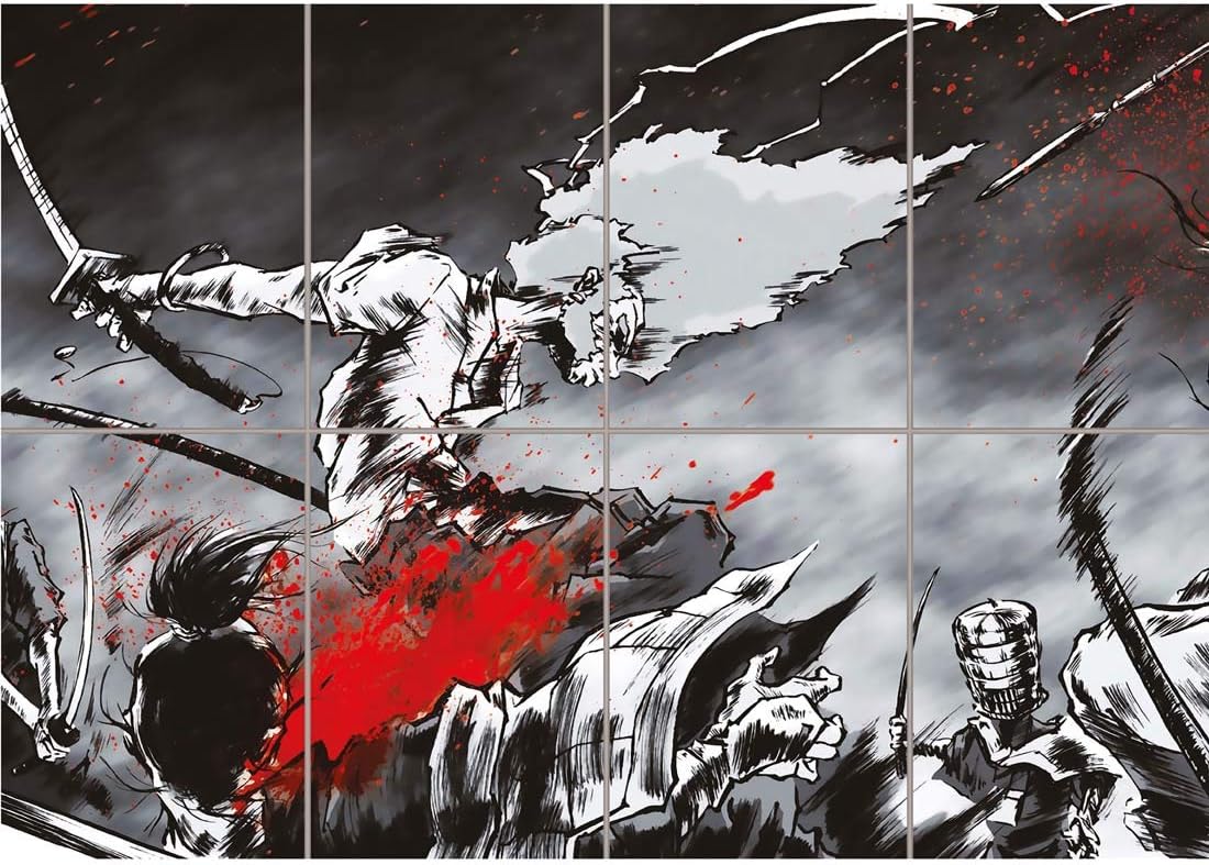 Doppelganger33 LTD Afro Samurai Manga Anime Home Decor Wall Art Multi Panel Poster Print 47x33 inches