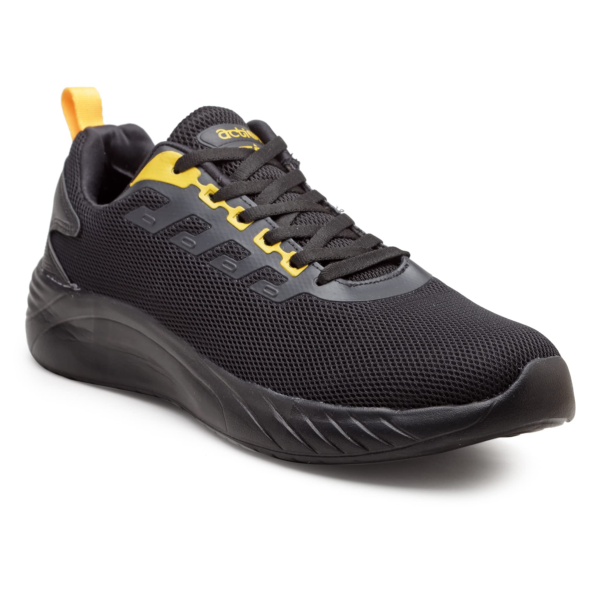 Action Athleo SPT-641 Mens Black & Mustard Mesh Running/Gym/Walking/Lace-Up Sports Shoes (B0BPCZZ1CH) Amazon Price History, Amazon Price Tracker