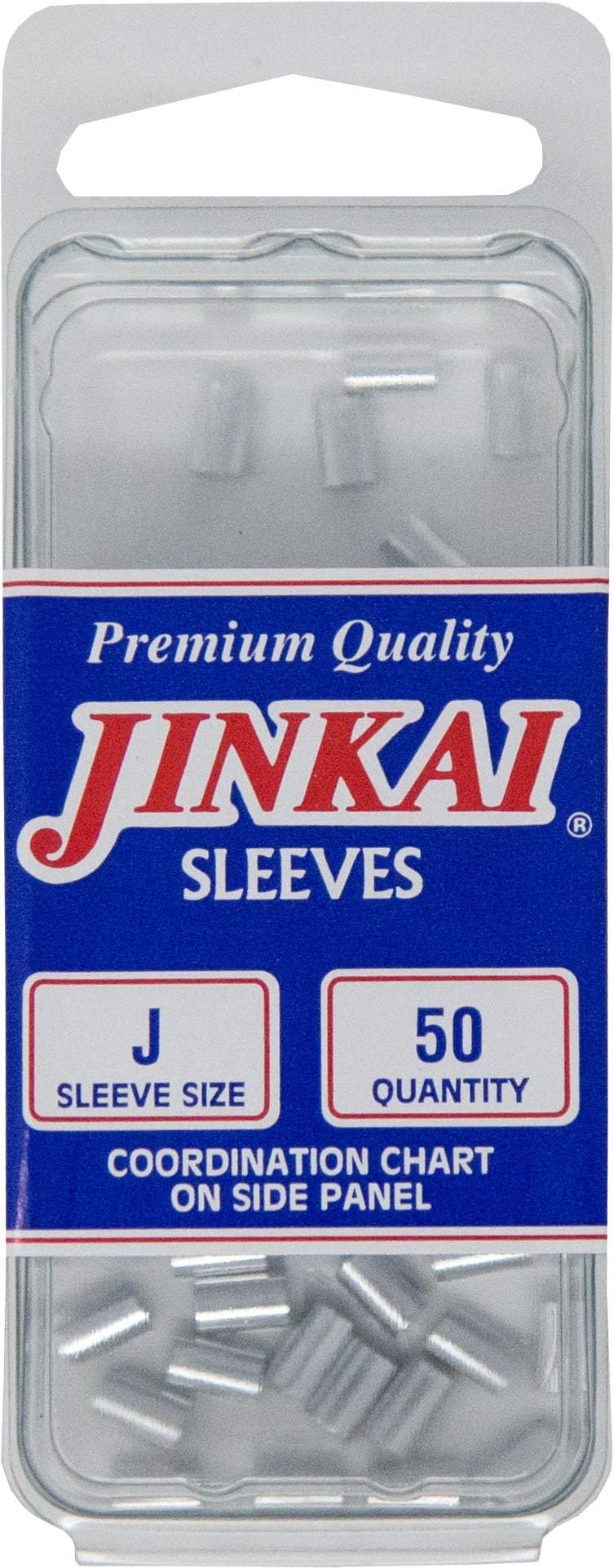 JINKAI Fluorocarbon/Monofiliment Leader Crimping Sleeves 50 Pack Mono Fluoro Leader Crimp Sleeve