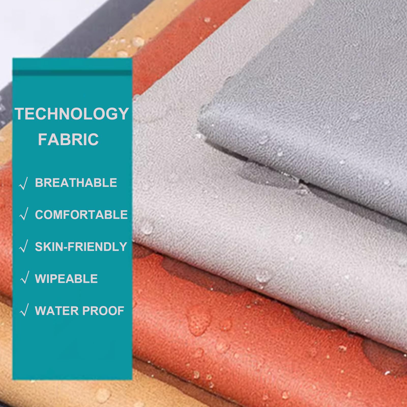 Relleno para Huecos de Cama, cojín para cabecero Impermeable Beige de 60x45x15cm, Almohada de cuña de Espuma de Alta Densidad para Rellenar Huecos de Cama y como Apoyo para la Lectura, Funda