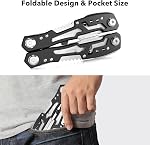 Multitool 14-en-1 avec verrouillage de sécurité, multitool professionnel en acier inoxydable, pince, couteau de poche, ouvre-bouteille, tournevis avec étui en nylon, adapté pour survie, camping, chasse et randonnée 1 pièce