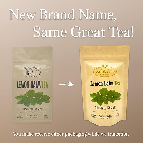 Vista 3 de Palm Beach Medicinal Herbs - Té de bálsamo de limón - Serie de té de hierbas puras, 30ct