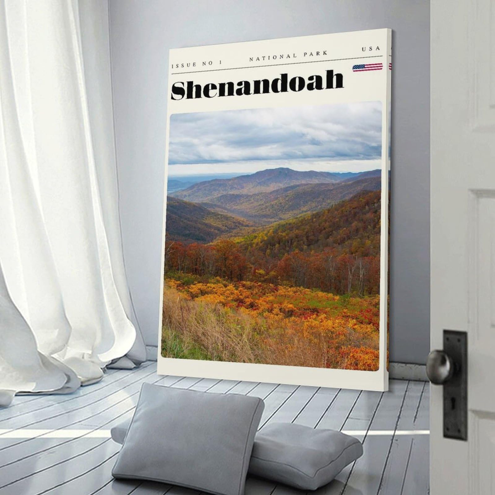 Junmoney Shenandoah National Park Travel Art Wall Art Print, 08x12inch(20x30cm), for Workspace Walls, Study Corners Or Bedrooms, A Smart Decor Choice for Study Walls