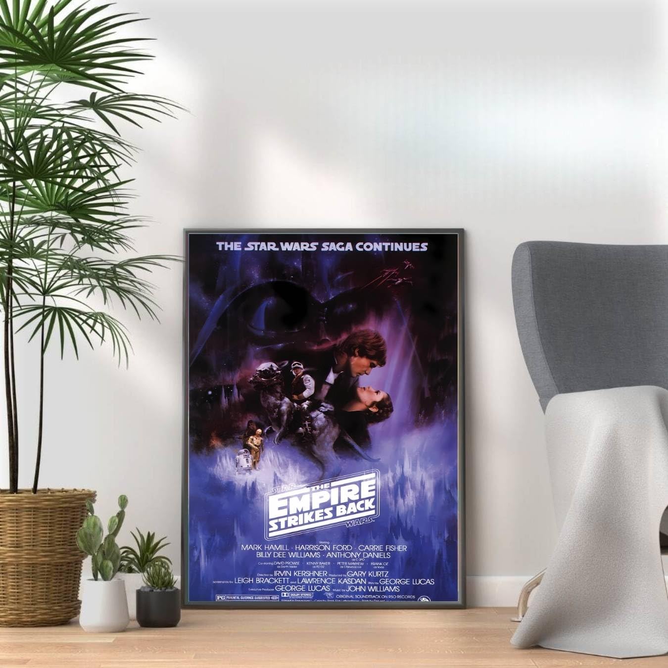 Star WarsV Empire Strikes Back, 80s Movie Print Vintage Nostalgic Film Poster, A4 and A3 Size Frame, Home, Pub, Café, Bar Decoration Wall Art Print, House gift for movie lovers (A4 Print Only)