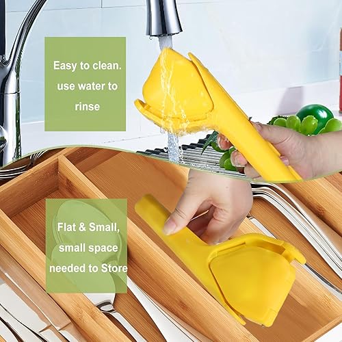 Miniatura 5 de iHarbort Exprimidor de limón, exprimidor manual de lima, prensa de cítricos manual sin esfuerzo, diseño plano para ahorrar espacio de