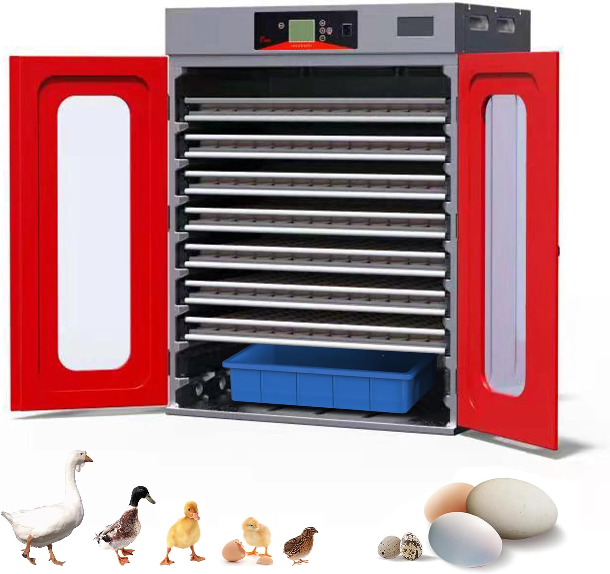 1000 Eggs Automatic Incubator Cabinet for Hatching Egg, with Automatic Egg Turning and Temperature Humidity Control, Large Commercial Poultry Hatcher for Chicken, Duck, Goose, Quail Eggs
