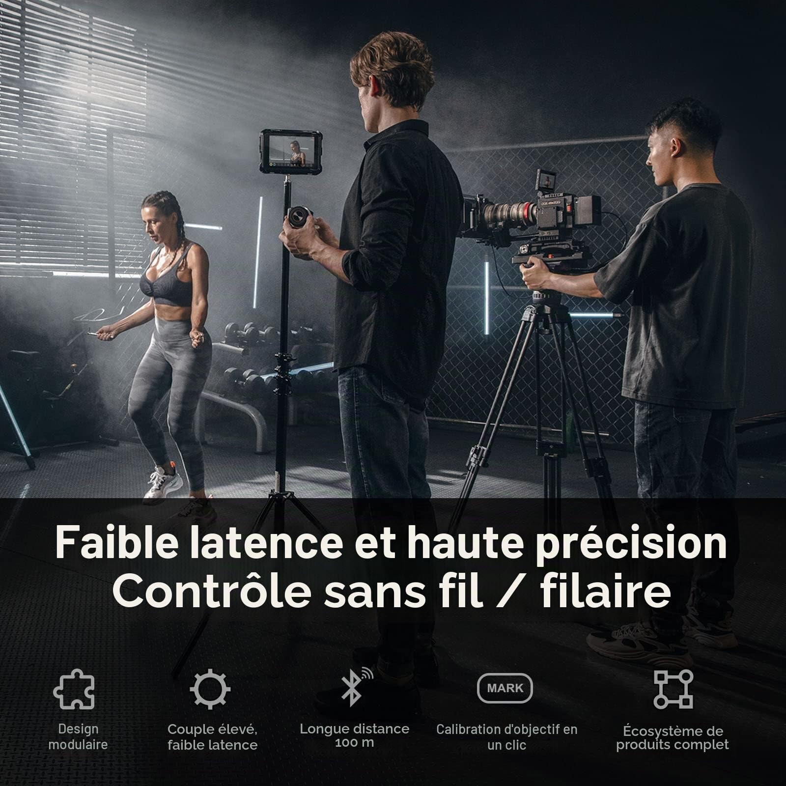 SMALLRIG Follow Focus sans Fil, Contrôle de Mise au Point de l'Objectif MagicFIZ avec Moteur Récepteur, Poignée, Module de Contrôleur Electronique et Accessoires - 3782
