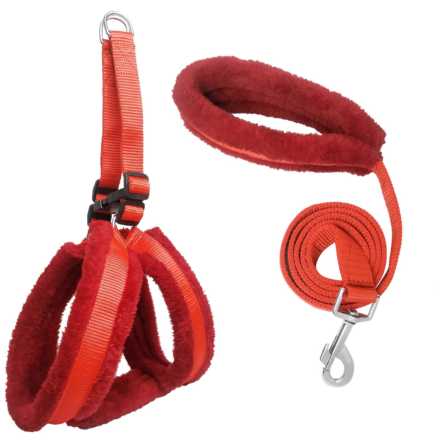 Modern Pets House 1.25 Inch Thick Heavy Duty Imported Padded Fur Harness and Leash Rope with Anti-Slip Handle| Waterproof Neck Fur Harness and Leash Belts with Strong Hook| Walking Jogging Training Fur Harness and Leash for Large Dogs (Red, Large) (B09XBCXHK8) Amazon Price History, Amazon Price Tracker