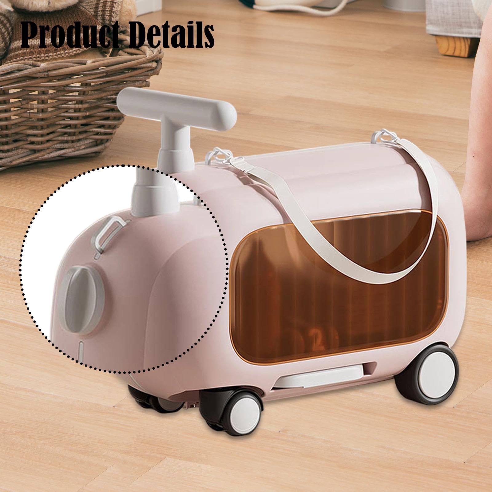 predolo Valigia per bambini Valigia con ruote per bambini Regalo Valigie rigide da viaggio portatile compatta per Leggera per, Rosa