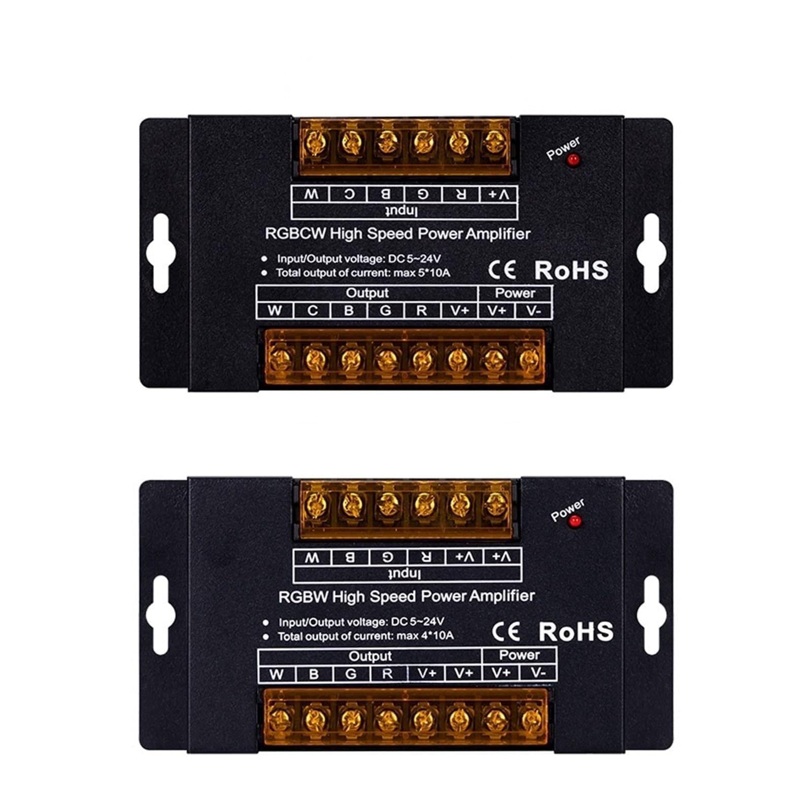 Amplificador de luz LED RGBWC 5V 12V 24V para ambientes modernos