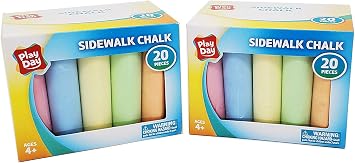 Play Day Sidewalk Chalk 20 Pieces 2 Pack