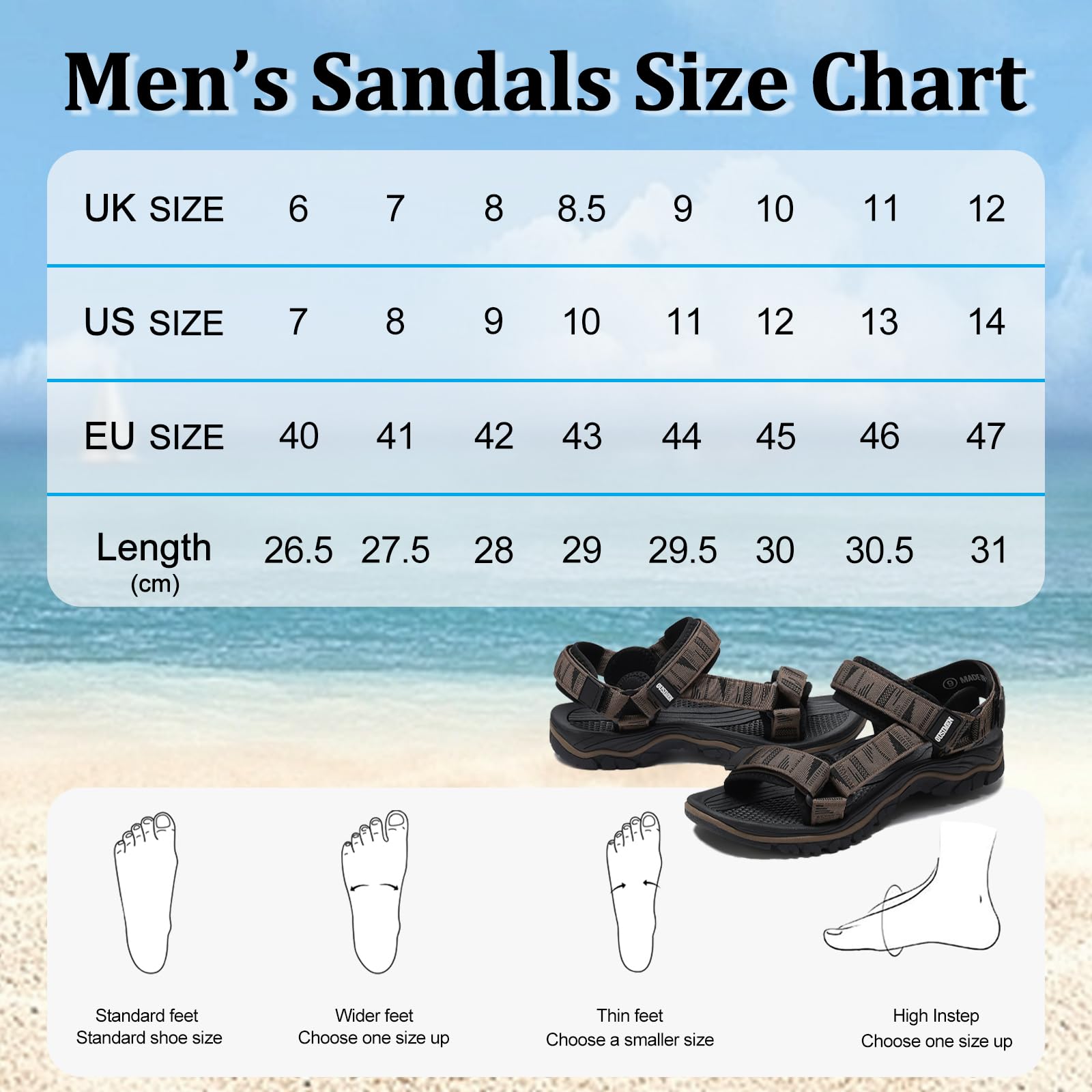 SYKT Sandalen Heren Trekking Wandel Sport Strand