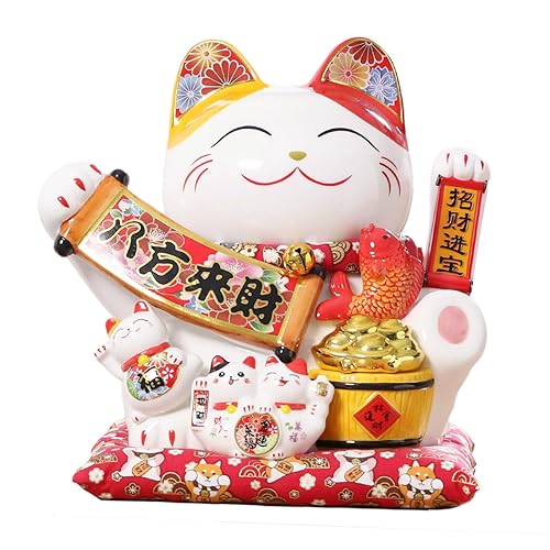 Lucky Cat Ceramic - Moves Arm!!
