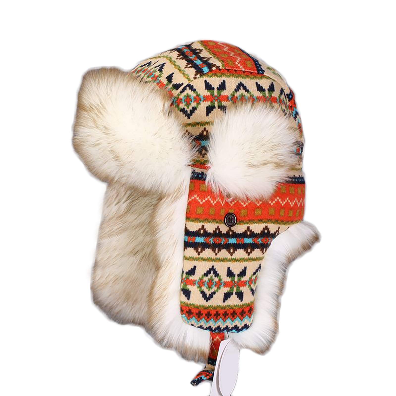 Bonnet trappeur aviateur ajustable 52-60cm pour adulte et enfant