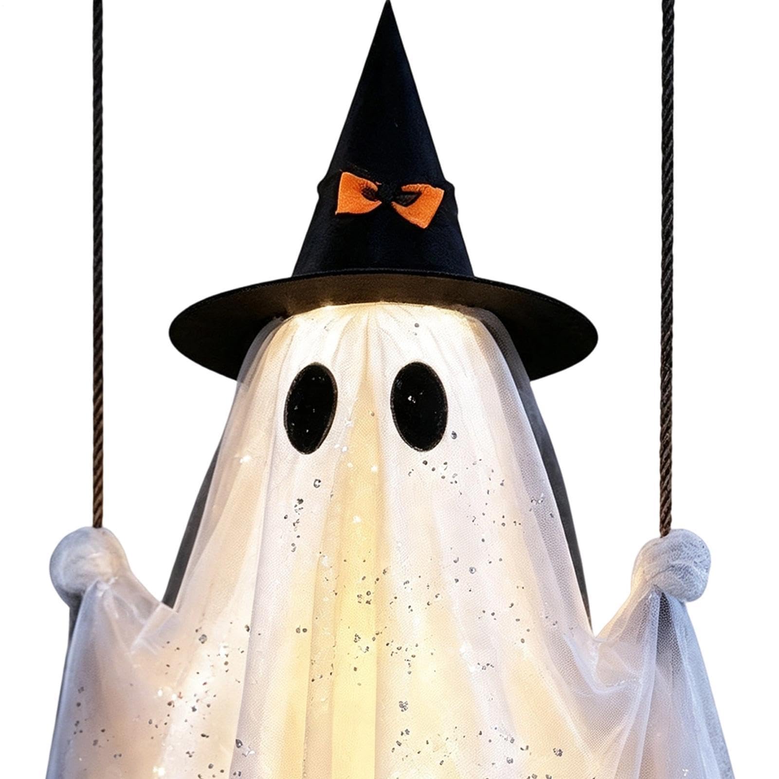 Decorazione fantasma Halloween con cappello grande decorazione da giardino | Carini Ornamenti Albero Fantasma Esterno per Festa Cortile Patio Prato Caminetto Infestato