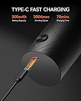 Vista 2 de FORLIM Juego de molinillo eléctrico de sal y pimienta, recargable por USB, molinillo automático de sal y pimienta con cubierta para el polvo, Negro