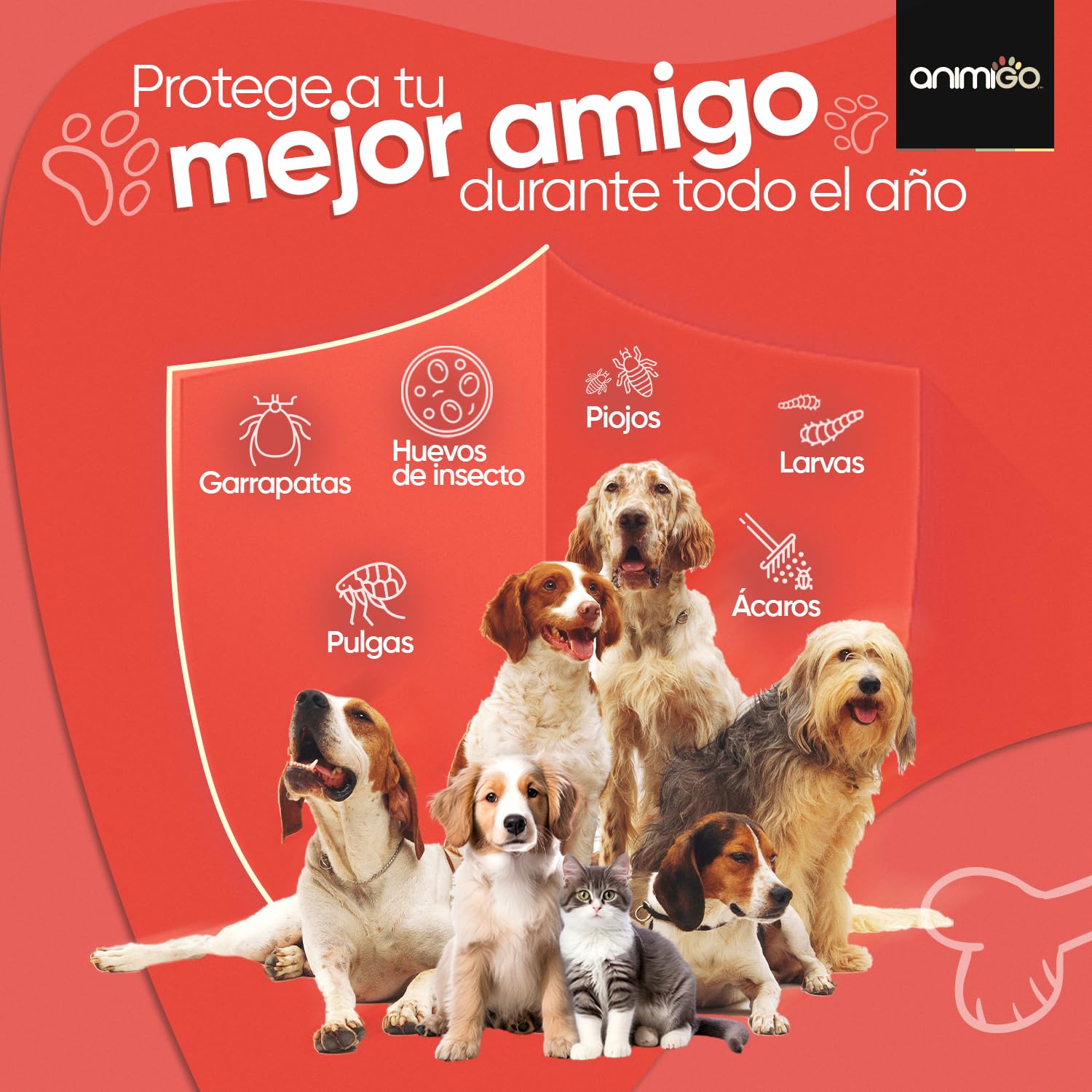Antiparasitario en Polvo para Perros y Gatos 100g Sabor Pollo - Protección Natural Antipulgas y Antigarrapatas Muy Fácil de Suministrar Formulado con Ingredientes Naturales, Vitaminas Grupo B y Zinc