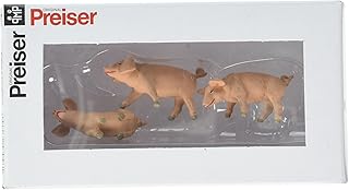 Preiser 47048 Domestic Animal Figures, 1/24 1/25 Scale Assorted Piglets 1/25 Model Figure