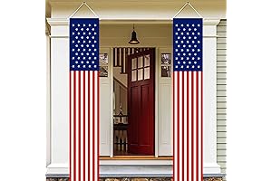 4th of July Decorations Outdoor American Flag Wall Hanging Banners
