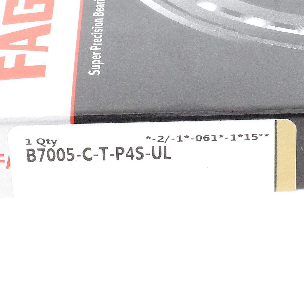 FAG b7005ctp4sulfag angular contacto rodamientos de bolas de precisión 0 mm ID 0 mm OD 0 mm de ancho