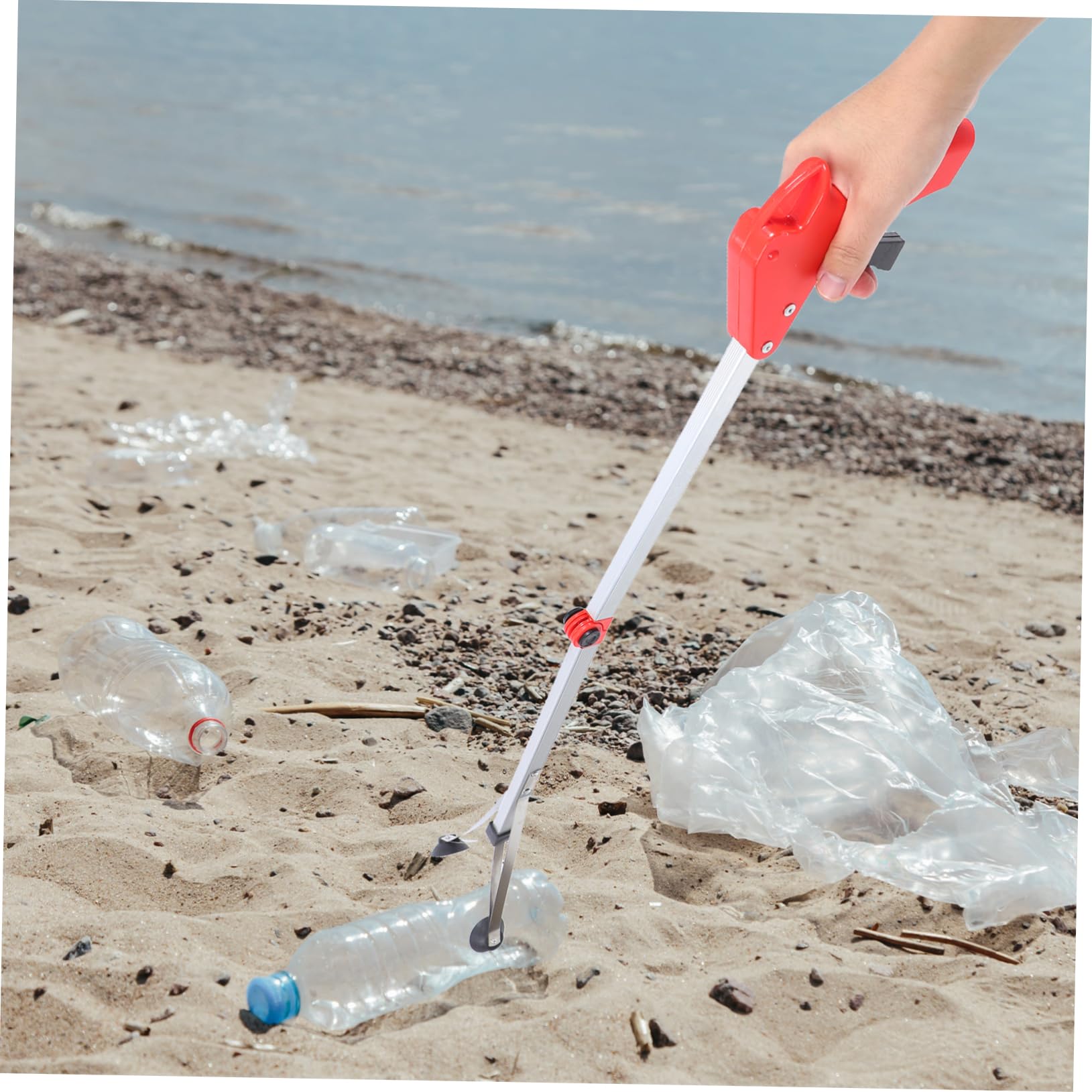 5 Stück Müllfalle Faltbarer Greifer Garten Handmüllwerkzeug Reichweite Wiederverwendbare Zange Langlebige Müllklammer Schnellklemmen Clear N Collect Rechen Müllzange