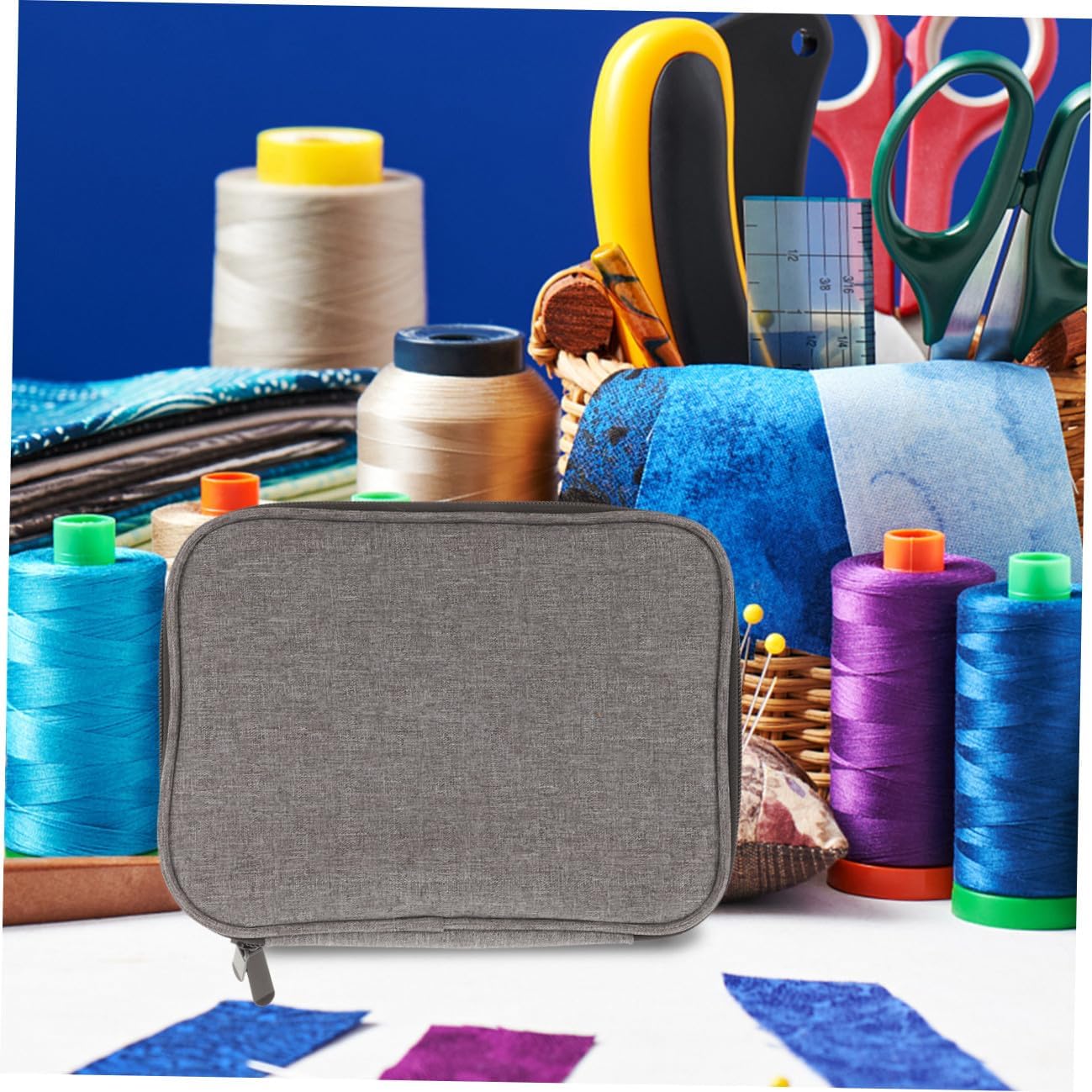 BEBEMOKO Wire Loop Knitting Needle Storage Bag Large Capacity Oxford Cloth Organizer for Crochet and Knitting Tools for Personal and Travel Use for Sweater Needles