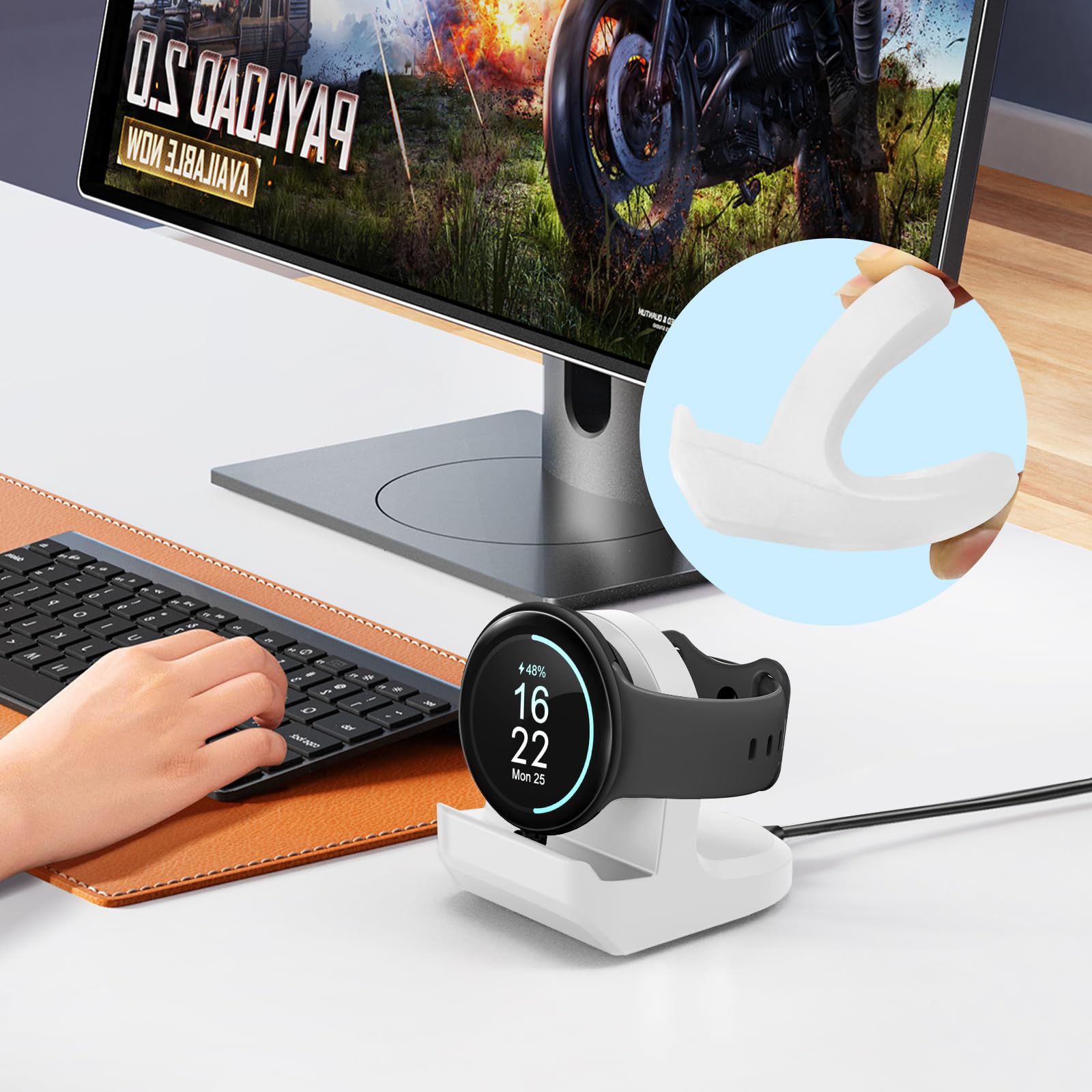 Cavo Ricarica Magnetica Per Google Pixel Watch 3/2 E Fitbit - 3.3Ft, Tipo-C, Compatibile Con Versa4/Sense2 - Foto 9