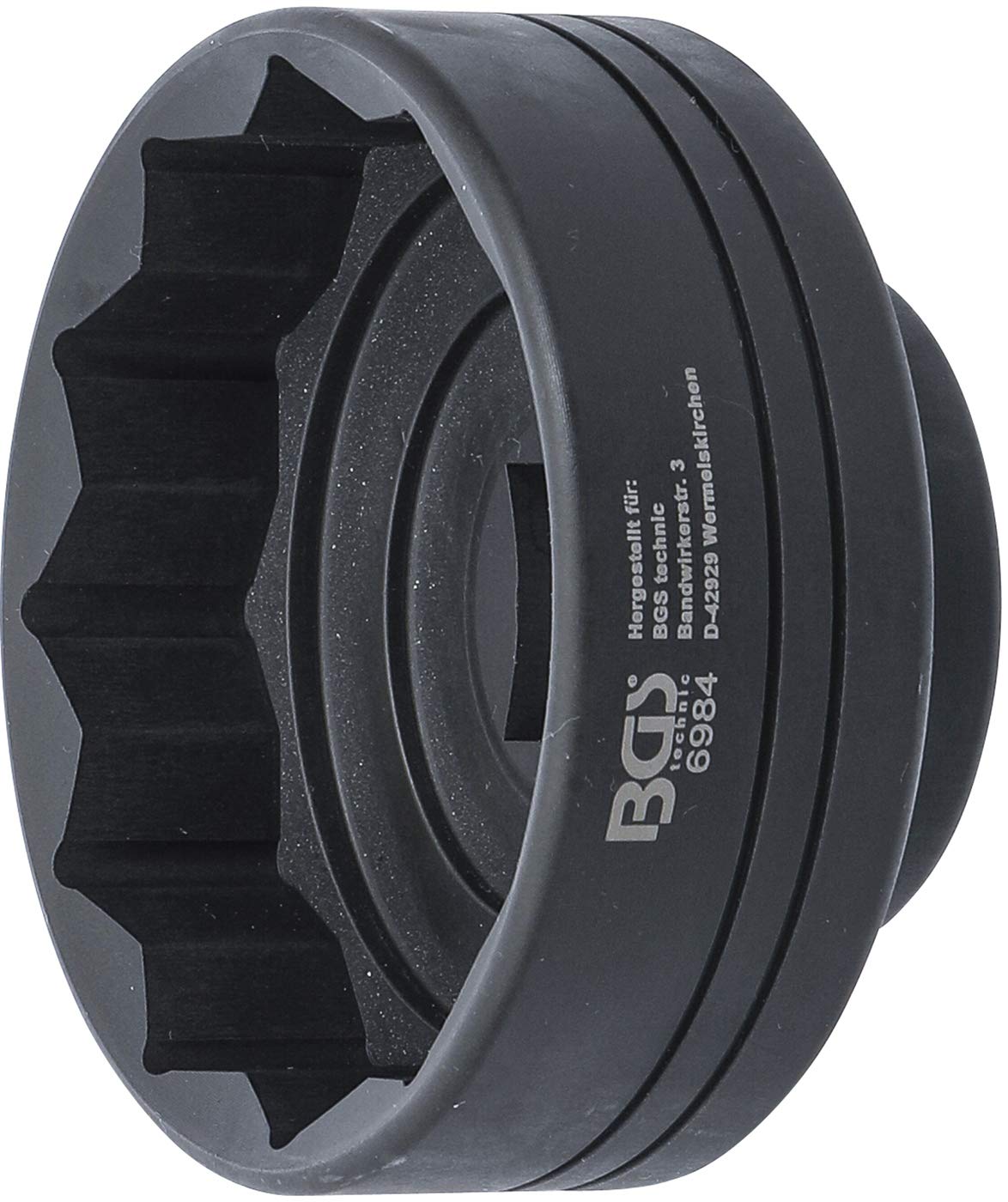 BGS6984 | Hub Socket | 12-point | for IVECO Trucks & SAF / BPW Trailers | 85 mm, Schwarz