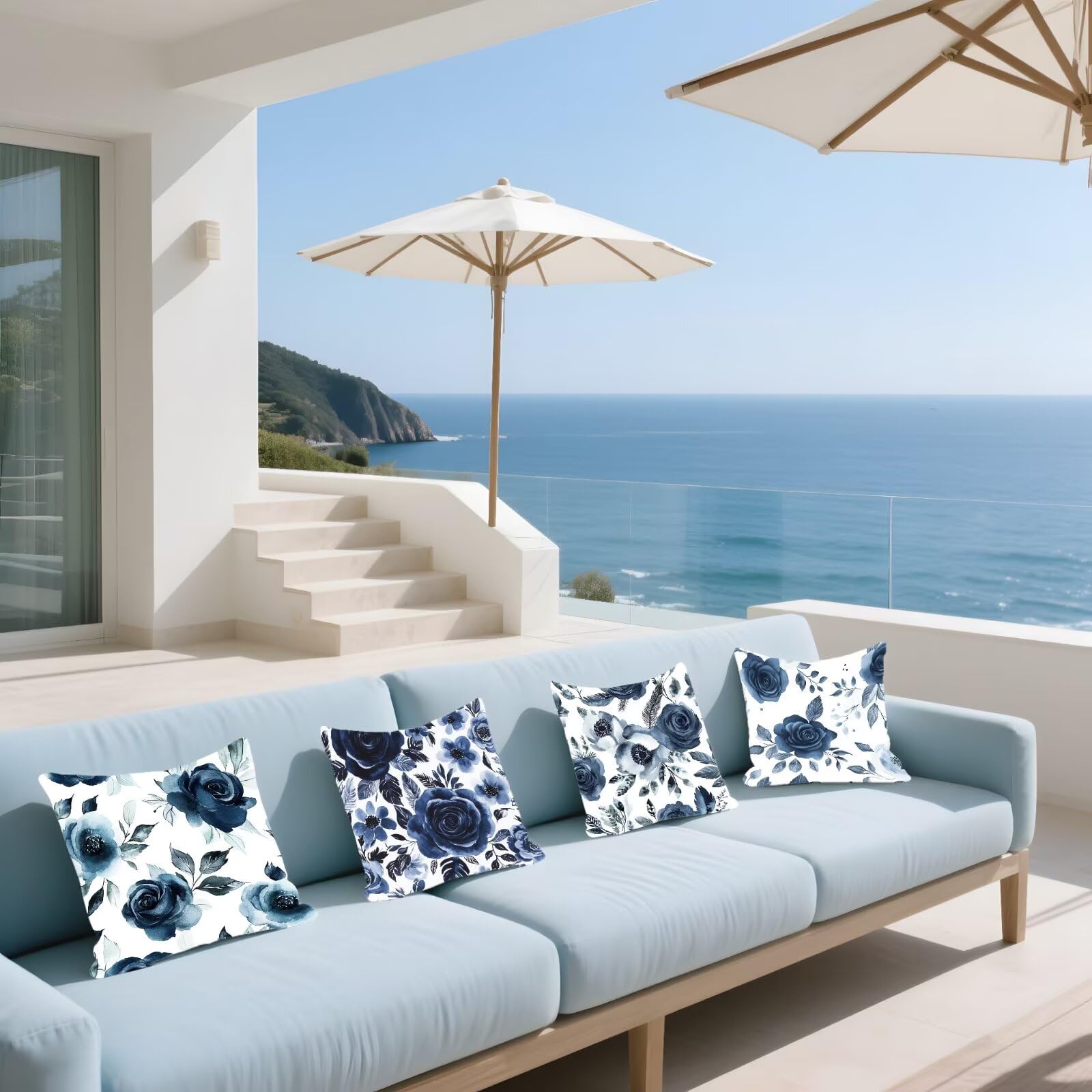 Cojines Sofa Fundas Cojines 50x50cm SúPer Suave Cojin En blanco y negro Rosa Juego de 4, Fundas Almohada Impermeable Exterior, Interior Y Exterior Cojin Decorativos, Para SalóN Regalos NavideñOs P-213