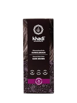 khadi DARK BROWN Natural Hair Color - Hair Color for deep, shiny dark brown to strong black brown - 100% herbal & natural - 3.5 oz