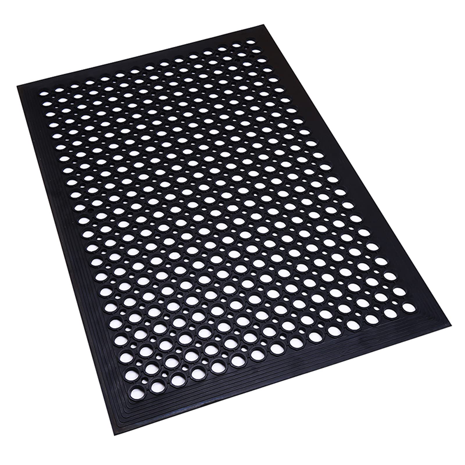 Tapis antidérapant en caoutchouc anti-fatigue drainage cuisine et zones humides