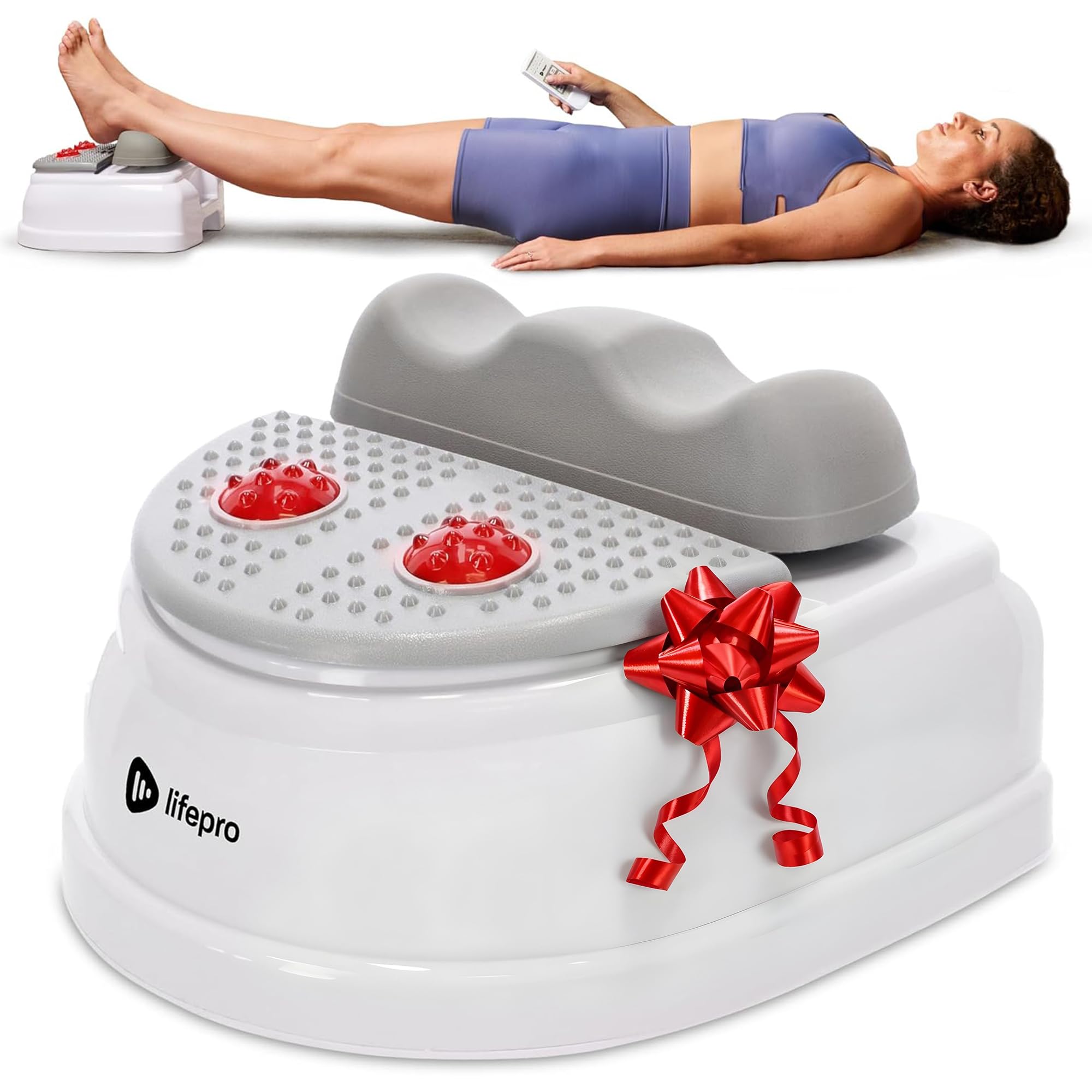 LifePro Chi Machine - Chi Swing Machine for Passive Aerobic Leg Exercises - Exercise While Sitting or Laying Down with The MediRipple Leg Shaker., White
