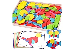 Table Toys for Kids 3 to 5: 3 Otters Set of 150 Tangram Puzzle Blocks