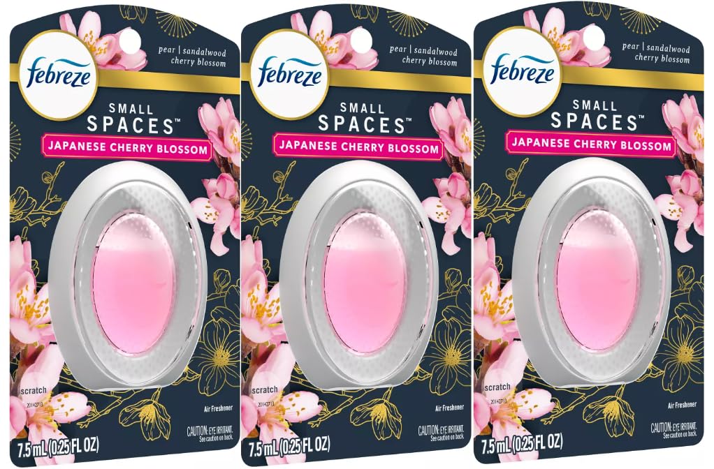 F.e.b.r.e.z.e Small Spaces Air Freshener- 0.25 fl oz (Pack of 3) (Japanese Cherry Blossom)