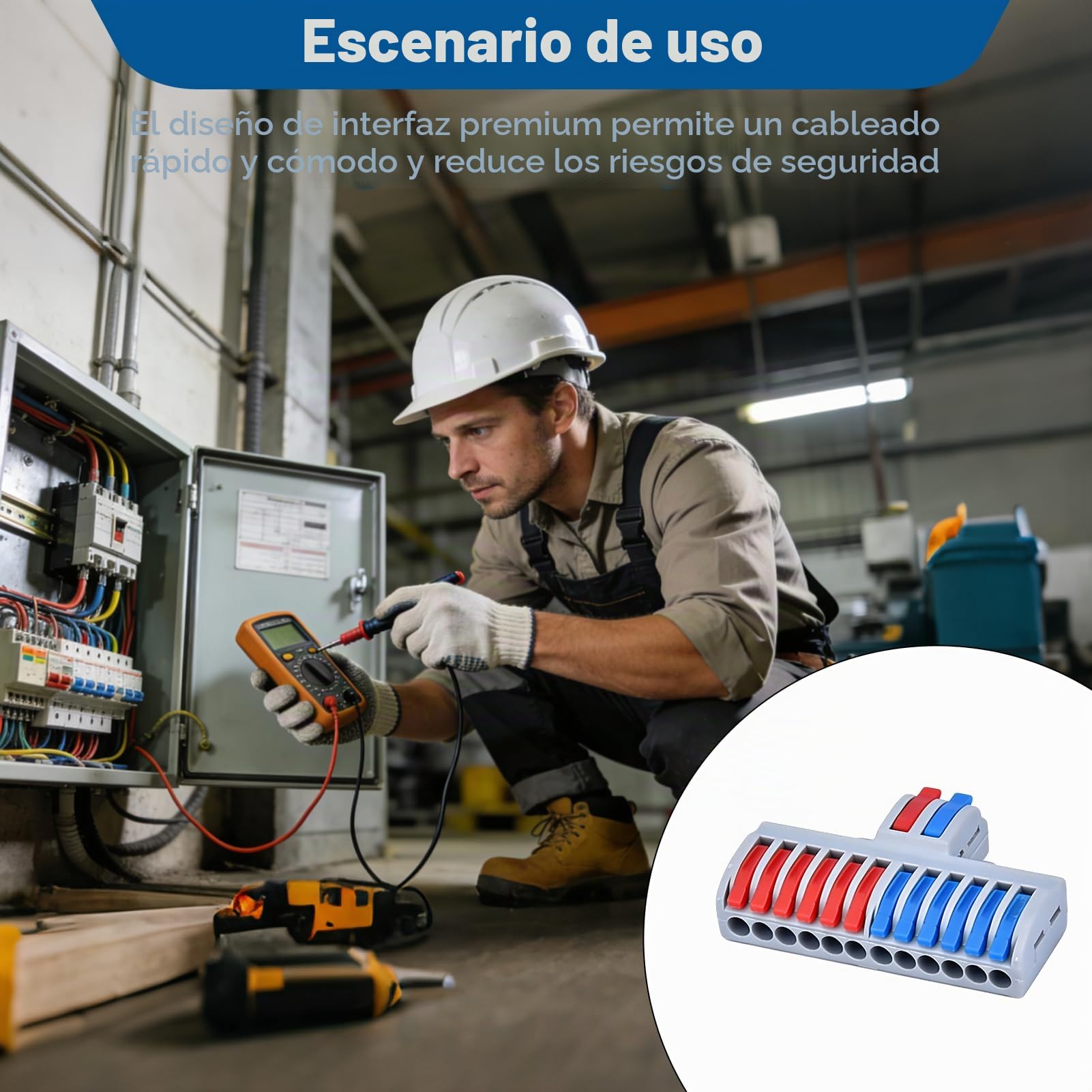 7 Piezas Terminales de Conexión, Rápida Terminales de Enchufables, 2 en 12 fuera Rápida Bloque Terminal, Conectore eléctricos para Conexiones de Cables en línea de Circuito