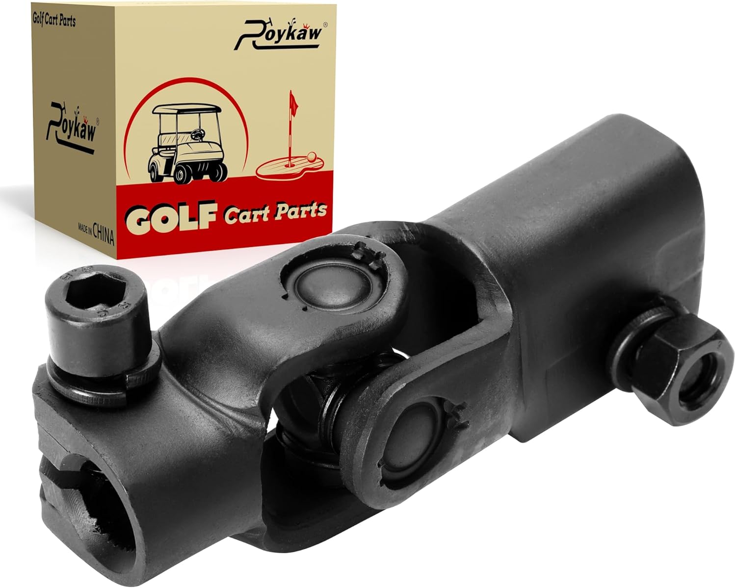 Roykaw Golf Cart Steering Yoke Assembly for EZGO RXV 2008-up Gas&Electric Golf Cart, Universal Joint, OEM#604613
