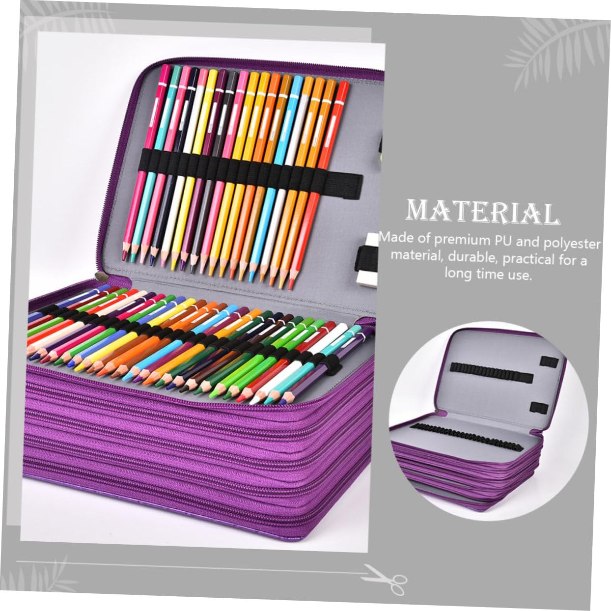 NUOBESTY Estuche para Lápices de Dibujo 252-holes Gran Capacidad para Materiales Escolares y Artísticos