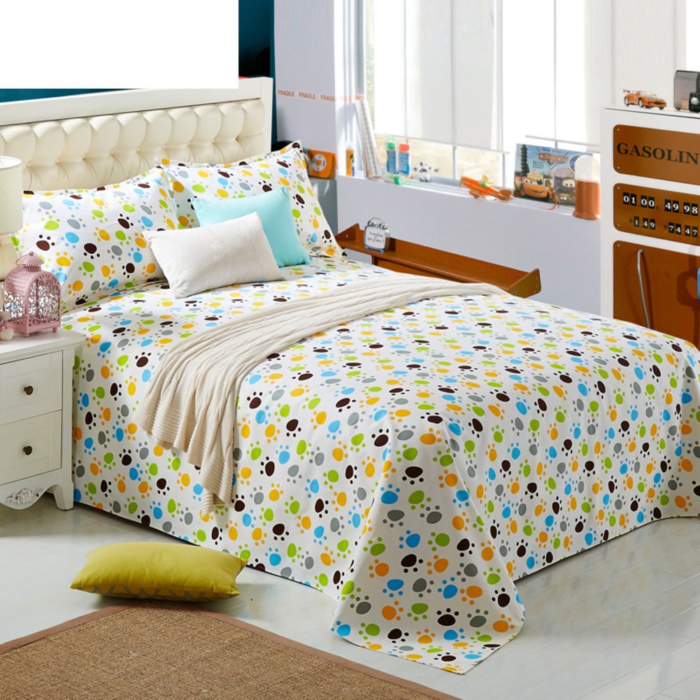 Feuilles de grossiers drap plat simple coton double épaisseur 270x230cm